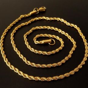 Řetízek ROPE Gold - 60 x 0.25cm z nerez oceli - N1349